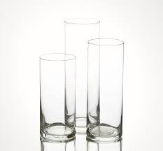 Cylindrical Glass Vases Tall