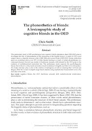 lexicographic study of cognitive blends