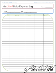 Best Photos Of Printable Daily Expense Worksheet Free