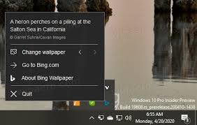 how to set bing images as windows 10