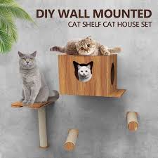 deluxe wall mounted cat tree cat perch