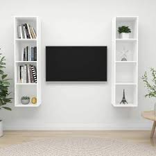 Wall Mounted Tv Cabinets 2 Pcs White
