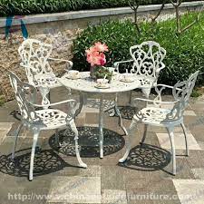white cast aluminum patio furniture