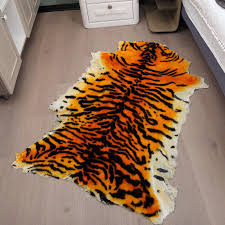 tiger print genuine au sheepskin rug
