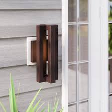 Wade Logan Grundy Integrated Led Outdoor Armed Sconce Reviews Wayfair