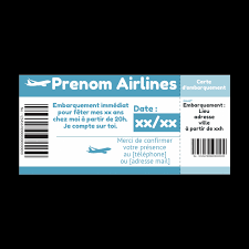Je vous conseille d'imprimer votre billet d'avion et les. Carte Invitation Anniversaire Billet Avion Bleu Gratuit A Imprimer Carte 3105