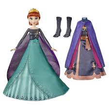 disney s frozen 2 anna s queen transformation fashion doll with 2 outfits toy
