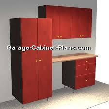 red garage cabinets 7 ft diy plans
