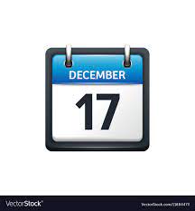 December 17 calendar icon Royalty Free ...