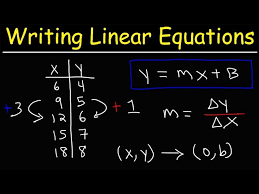 How To Write A Linear Equation From A