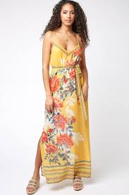 Flying Tomato Floral Tie Front Maxi Dress