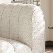 Lysander 82 Boucle Fabric Boho Sofa Off White