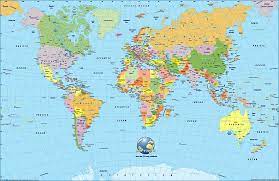 world political map in hd wallpaper