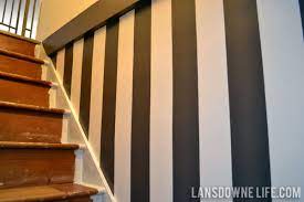 Stairway Progress Painted Wall Stripes