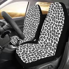 Snow Leopard Car Seat Covers For