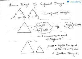 The corresponding sides and corresponding angles of congruent triangles are equal. Hindi Similar Triangles And Their Properties By Neharika Jayani Unacademy Plus