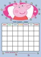 Peppa Pig Reward Chart Personalised Behaviour Potty Training