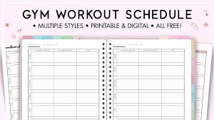 free 6 day gym workout schedule pdf