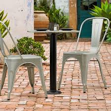 Bolt Down Black Outdoor Table Base