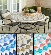 Fitted Mosaic Tablecloth Round Elastic