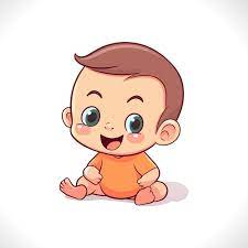 cute baby boy cartoon vector ilration