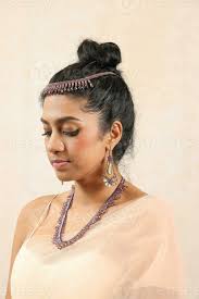 beautiful young woman wearing indian