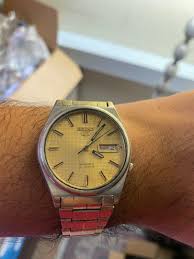 seiko 5 automatic 21 jewels gold plated