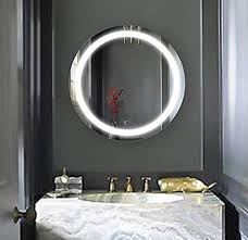 Inart Led Bathroom Makeup Vanity Mirror With Lights Wall Mounted Back Lit Mirror Led Touch Mirror Bathroom Lighted Mirror Round 18 Inch White Light Lighted Mirror Price In India Buy Inart Led Bathroom