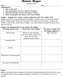 maniac magee by jerry spinelli a teaching unit pdf writers use sensory details to help readers imagine how things look feel smell 8 maniac magee