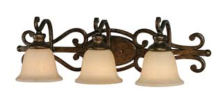 Golden Lighting 8063 Ba3 Bus Burnt Sienna Three Light Bathroom Fixture From The Heartwood Collection Faucet Com