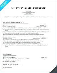 Military To Civilian Resume Template Military Civilian Resume