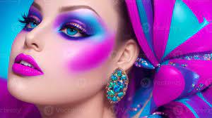 fashion model woman face with fantasy
