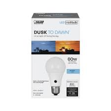 Feit Electric 60w Equivalent A19 Dusk To Dawn Led Light Bulb At Menards