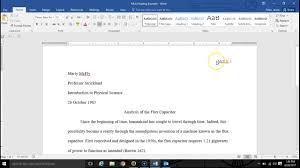 Page Setup For Heading And Header In Mla Format