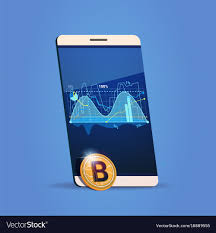 Cell Smart Phone Charts And Graph Bitcoin Icon