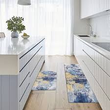 2pcs modern abstrict kitchen runner rug