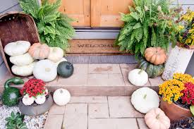 front door decor styled for fall