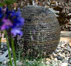 Water Fountain In Natural Layered Slate