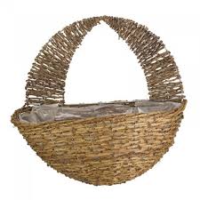 16 Inches Rattan Wall Basket Hanging