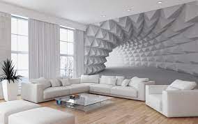 Accent Wall White Tunnel 3d Wallpaper