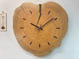 43cm Wooden Wall Clock Farmhouse Style