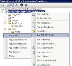 asp net application folders