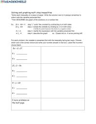 This is an inequalities worksheet with answer sheet. Worksheet Solve And Graph Inequalities Interactive Solving Graphing Phenomenal Duckcommandermusical