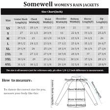 Somewell Womens Waterproof Raincoat Outdoor Lightweight Packable Hooded Rain Jacket Windbreaker 6 Colors Xs 4xl