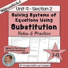 Systems Of Equations With Substitution