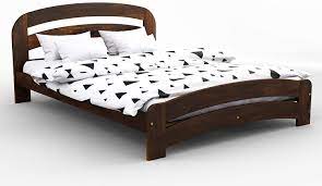 wooden pine small double size bed frame