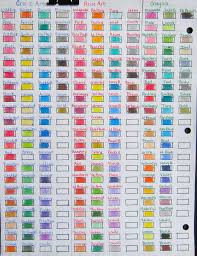 25 Actual Prima Watercolor Pencils Color Chart