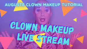 auguste clown makeup tutorial with