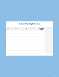 free training schedule templates