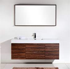 Bathroom vanities and vanity cabinets are the focal point of any bathroom. Bliss 60 Walnut Wall Mount Single Sink Modern Bathroom Vanity